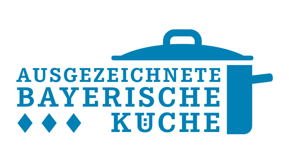 Logo der Ausgezeichneten Bayerischen Küche in Bestform mit drei Rauten