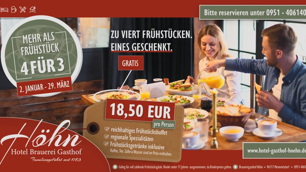 Frühstücksaktion 4für3