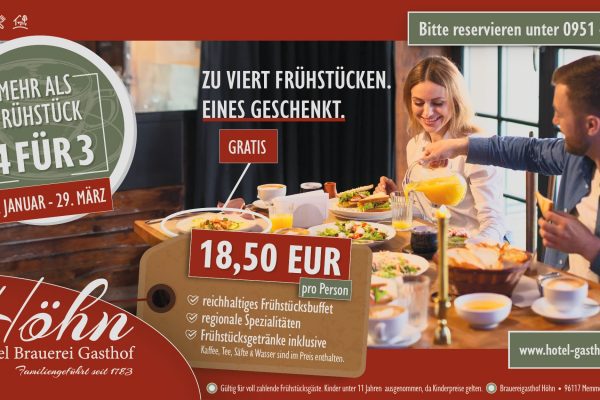 Frühstücksaktion 4für3